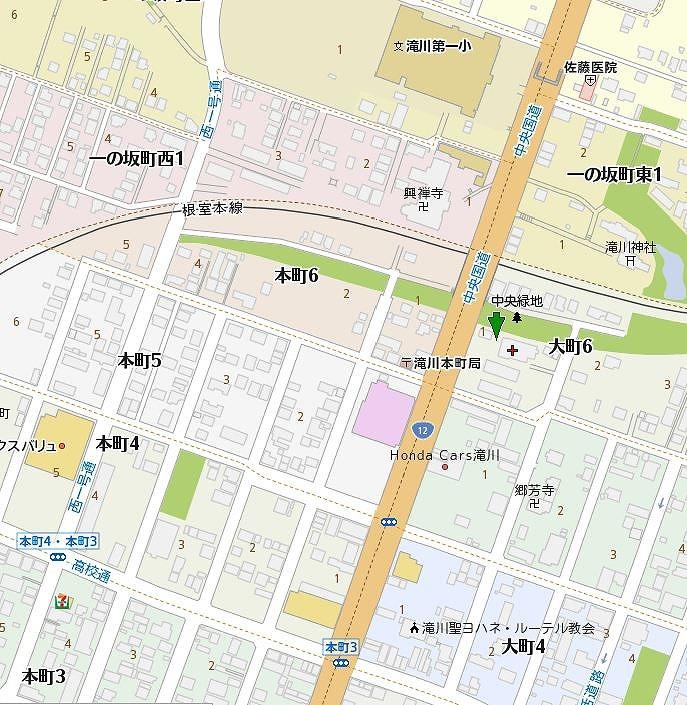 大型住居　滝川市大町6丁目 周辺