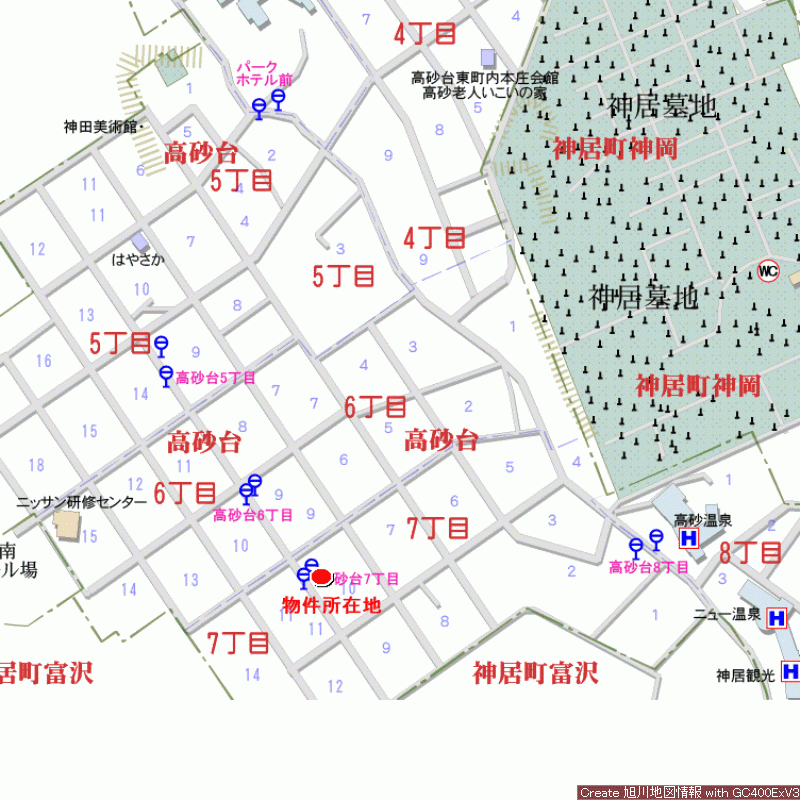 土地　高砂台7丁目 周辺