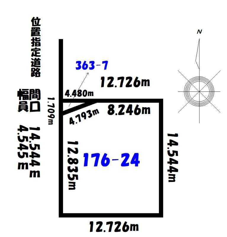 土地　豊岡3条6丁目 間取り
