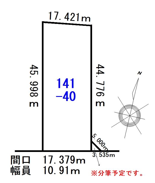 土地　砂川市空知太西1条3丁目 間取り