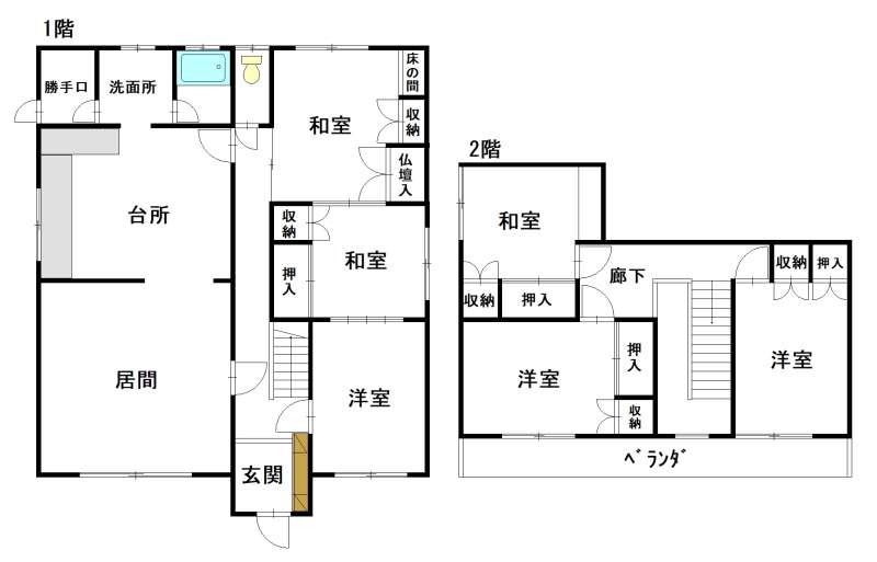 戸建　豊岡2条2丁目 間取り