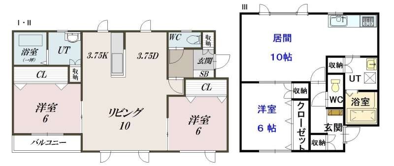 収益　アジアートⅠ・Ⅱ・Ⅲ 間取り