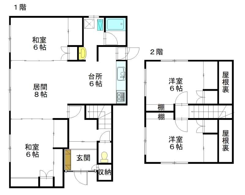 戸建　上富良野町旭町3丁目 間取り