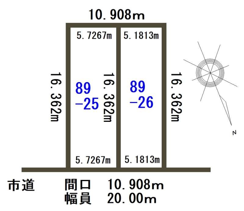 土地　6条通18丁目 間取り