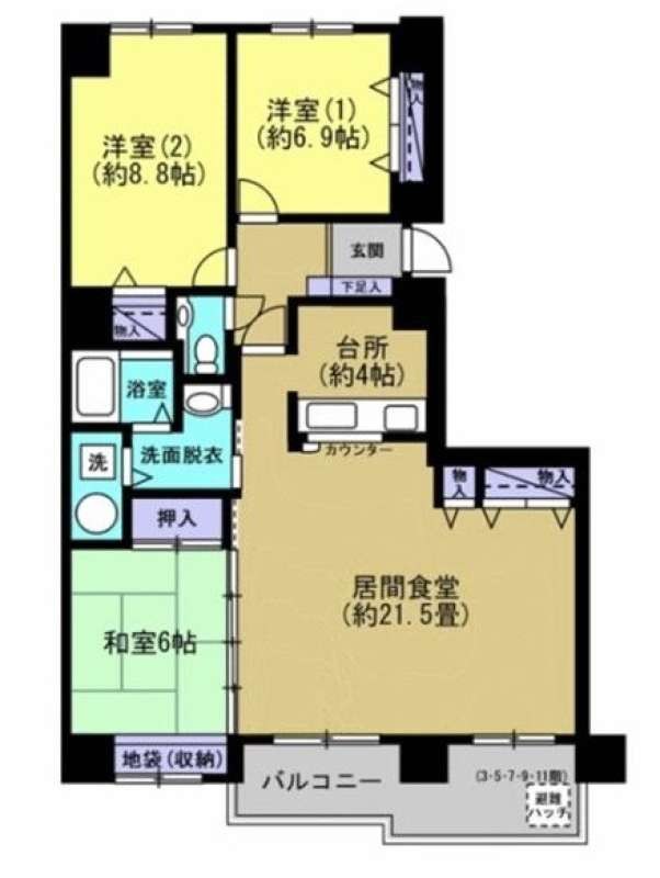 MS　シャンノール緑道 間取り