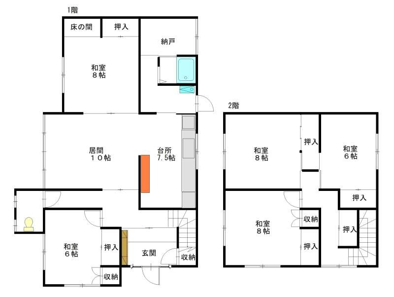 戸建　東5条9丁目 間取り