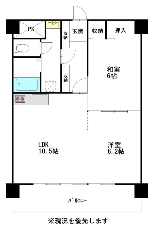 MS　ライフインもとまち 間取り