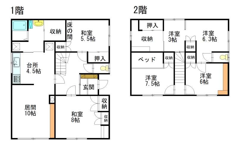 戸建　豊岡4条7丁目 間取り