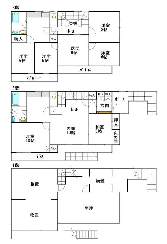 戸建　名寄市東3条北6丁目 間取り