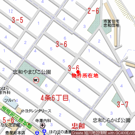 土地　忠和3条6丁目 内観